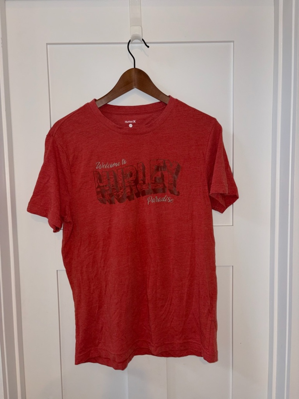 Hurley Red "Welcome to Paradise" Graphic Tee